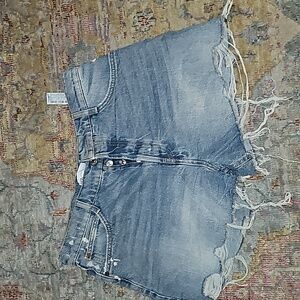 Zara distressed shorts